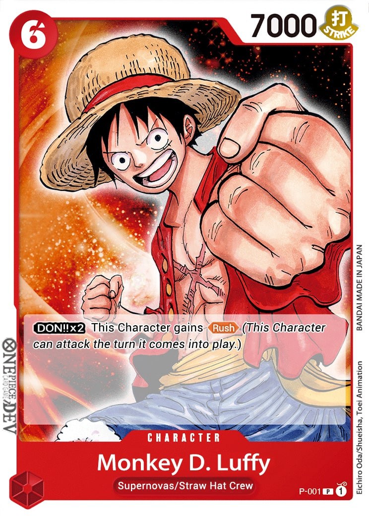 Monkey.D.Luffy P-001 One Piece card