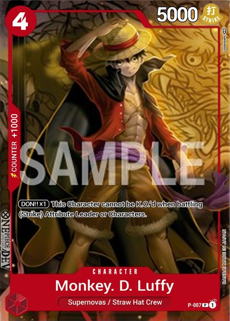 Monkey.D.Luffy P-007 One Piece card