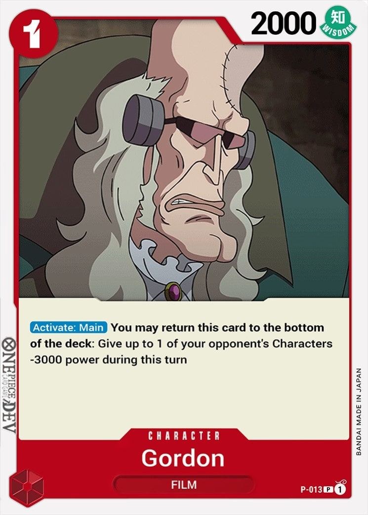 Gordon P-013 One Piece card