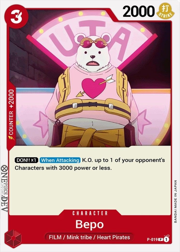 Bepo P-019 One Piece card