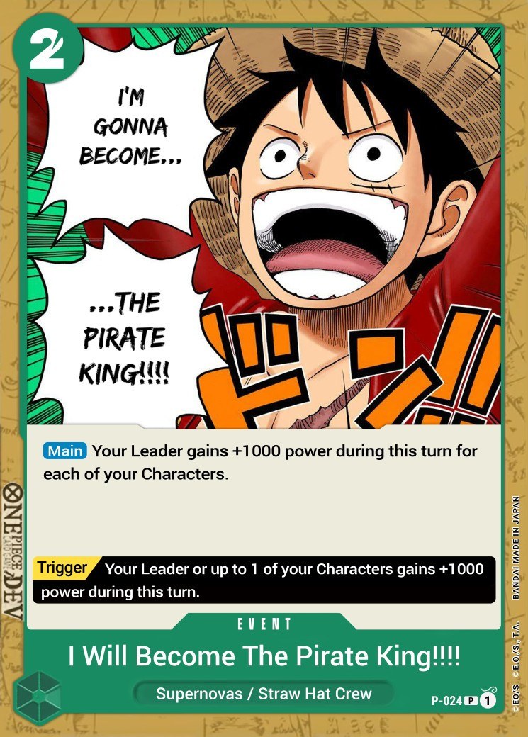 I'm Gonna Be King of the Pirates!! P-024 One Piece card
