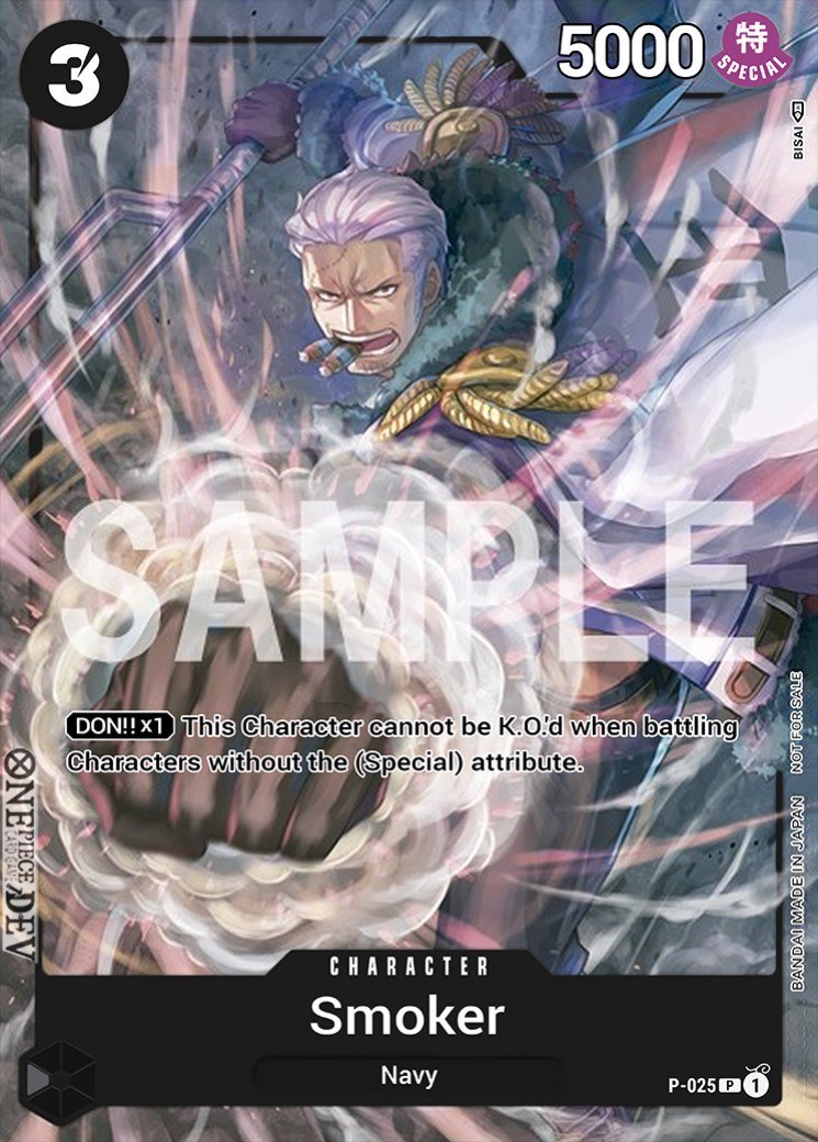 Smoker P-025 One Piece card