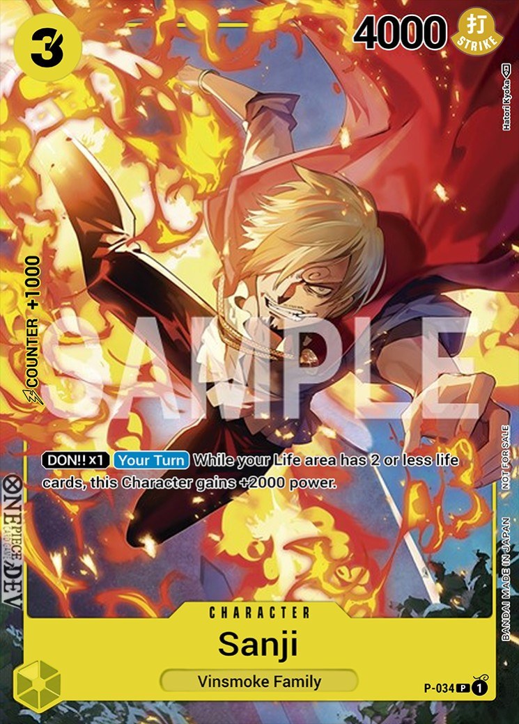 Sanji P-034 One Piece card