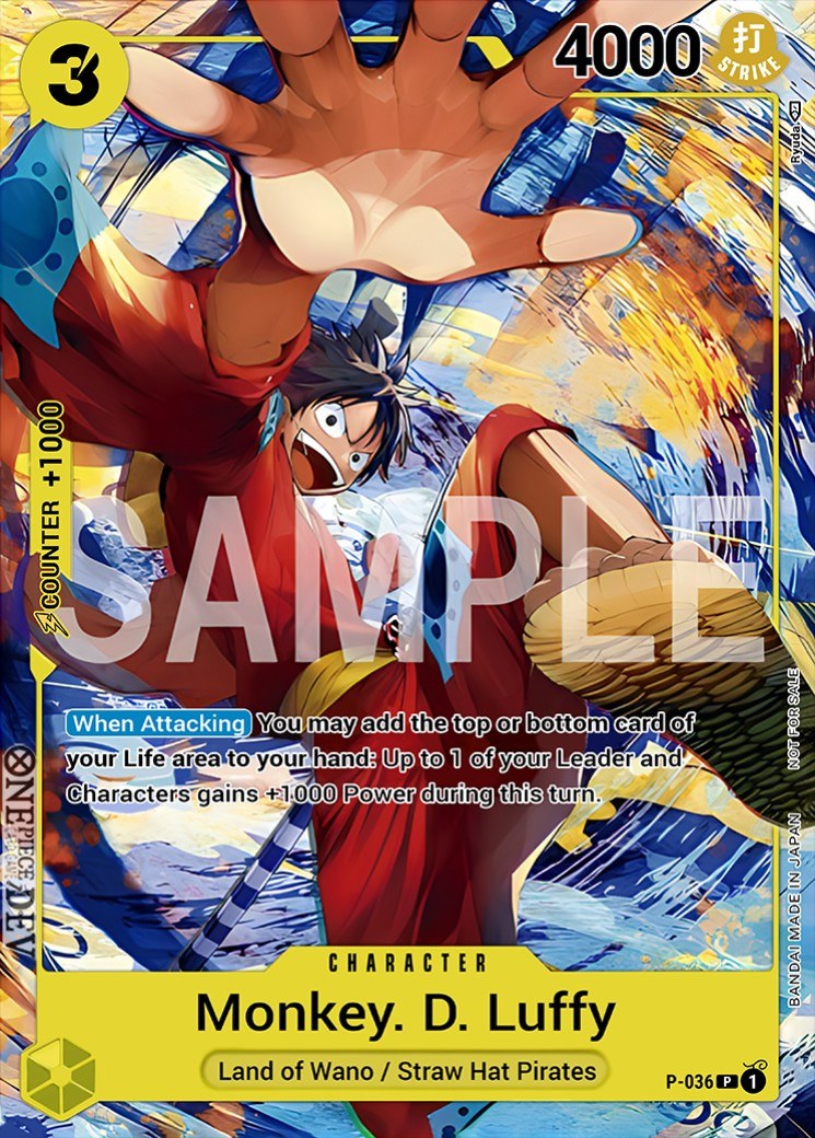 Monkey.D.Luffy P-036 One Piece card
