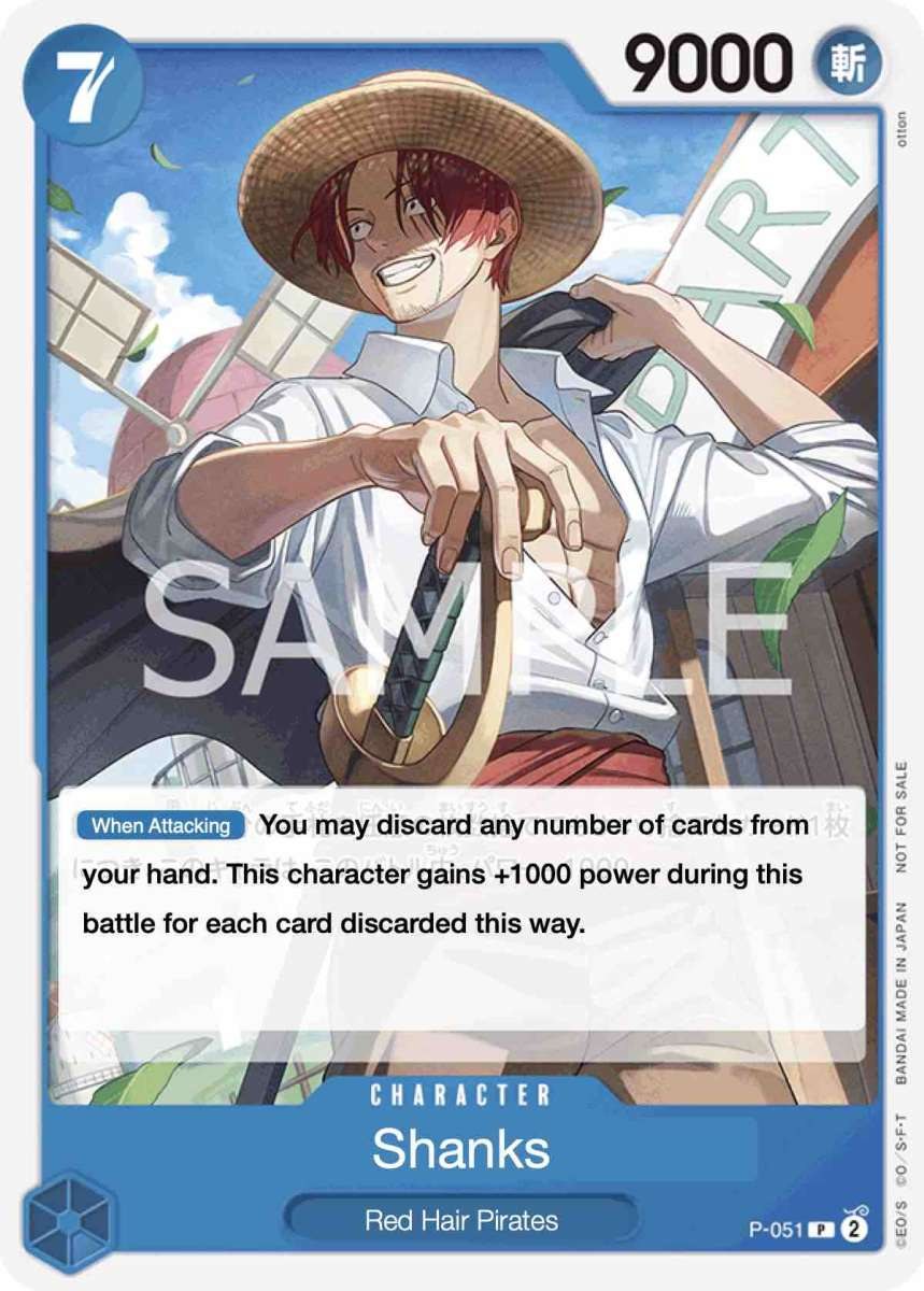 Shanks P-051 One Piece card