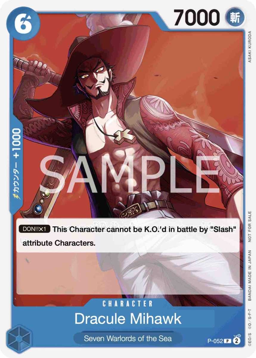 Dracule Mihawk P-052 One Piece card