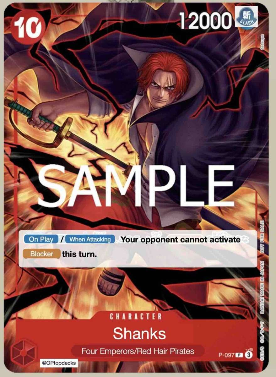 Shanks P-097 One Piece card