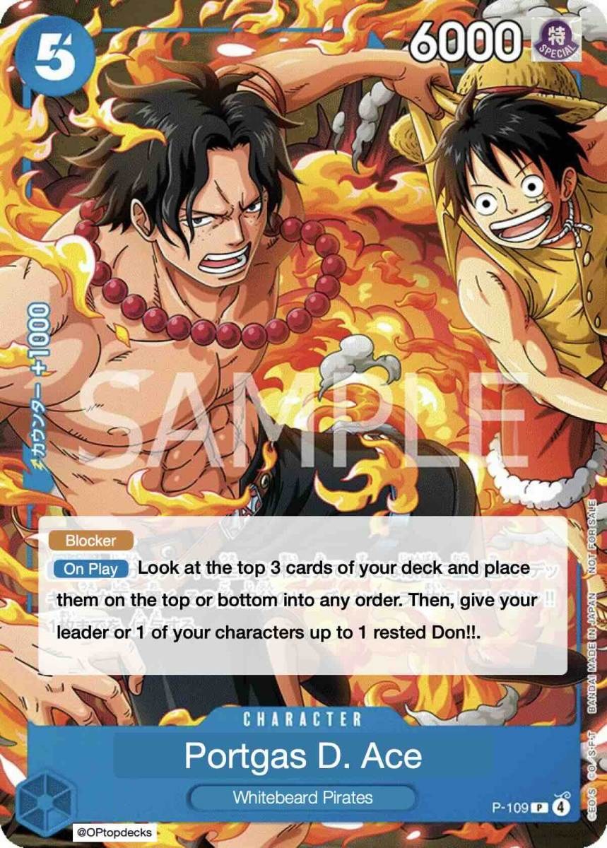 Portgas.D.Ace P-109 One Piece card