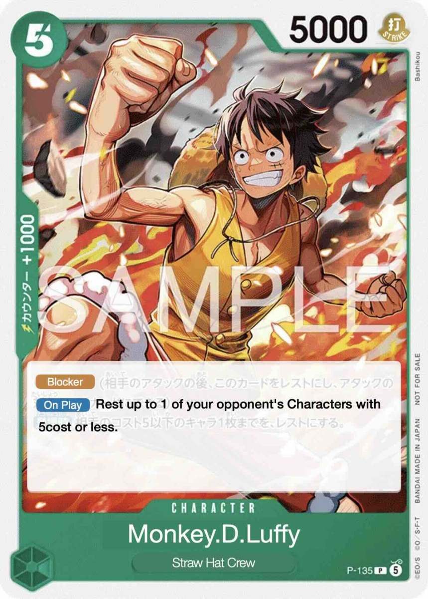 Monkey.D.Luffy P-135 One Piece card