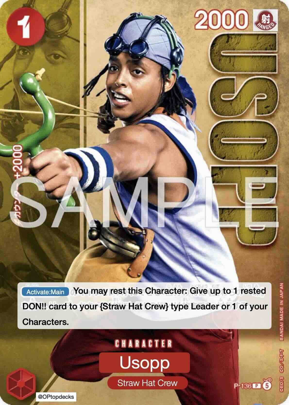 Usopp P-136 One Piece card