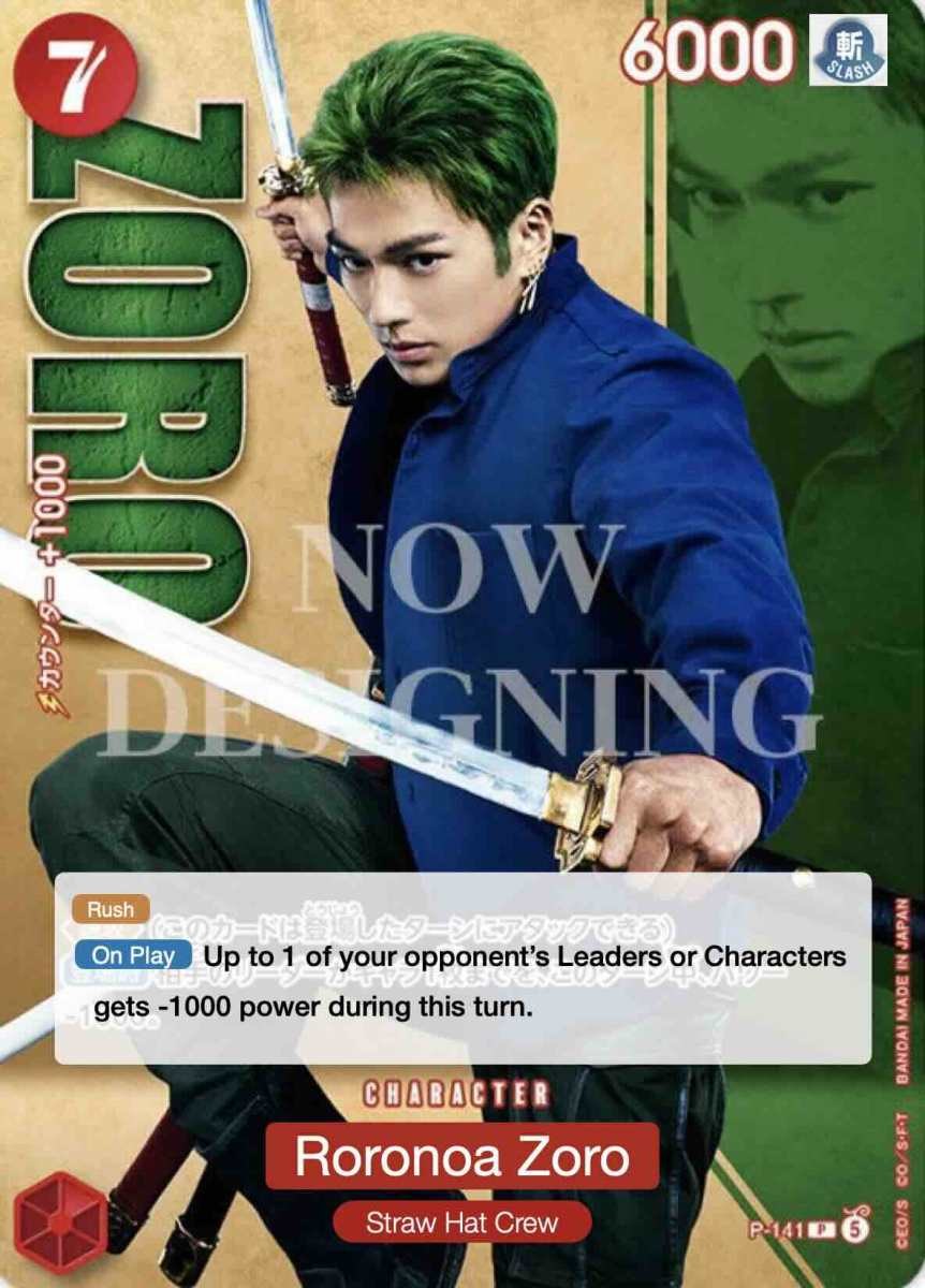 Roronoa Zoro P-141 One Piece card