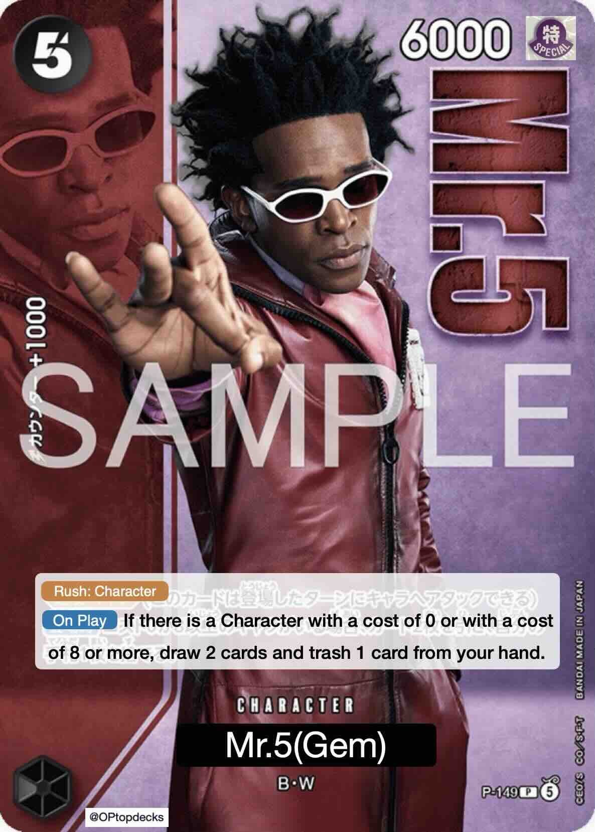 Mr.5(Gem) P-149 One Piece card